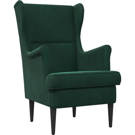 Poltrona Verde Scuro Velluto vidaXL