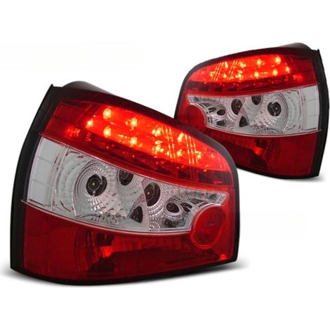 Paire de feux arriere Audi A3 8L de 09/1996 a 08/2000 LED rouge et blanc-27219570 (1/2)