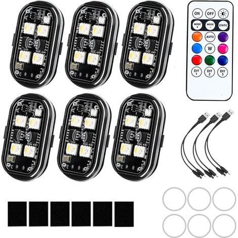 Feu Stroboscopique Voiture,6 Pièces Sans Fil Avertissement (1/5)