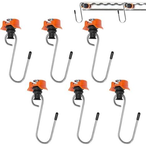 Crochet Aéro pour Rail, 6 Pièces Ferrures D'extrémité Simples pour Rails D'arrimage, Crochet pour Rail d'Arrimage Aéronautique, Crochets pour Rails D'arrimages pour Voiture, Remorque, Camion (1/5)