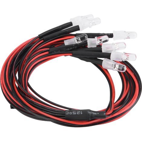 8 Pièces LED 5mm pour Phares et Feux Arrière de Voiture RC Drift (1/5)