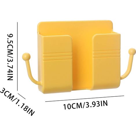 Scatola porta cellulare da parete, scatole portaoggetti autoadesive con ganci, scatola portaoggetti con funzione di ricarica per cellulari, scatola portaoggetti multifunzionale per casa e ufficio (4 p (1/5)