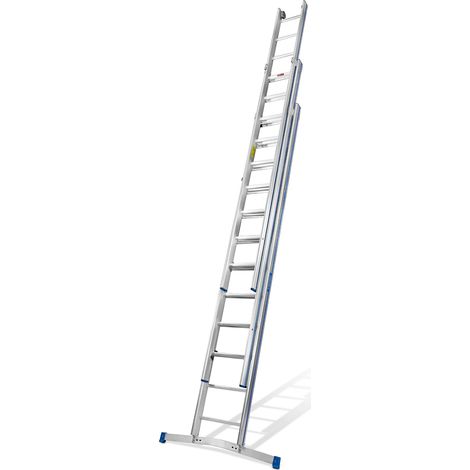 Mauderer Bavaria Schiebeleiter 925 mit gebogener Traverse 3x10 verstärkte Dreikantsprossen (1/5)