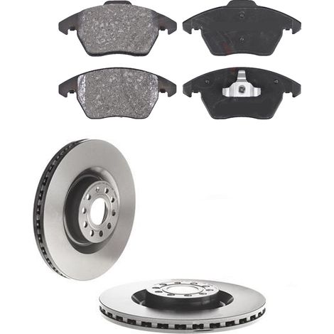 KIT FRENI ANTERIORI compatibile con VW PASSAT B6 (3C2) - DISCHI + PASTIGLIE OEM: P 85 146 ,P 85 075 / 17559 , 17558 /SOSTITUZIONE DIRETTA/BASSA POLVERE/SILENZIOSO (1/5)