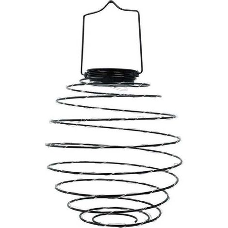 Suspension solaire spirale ORION Noir Acier H37cm