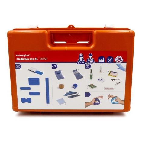 Protectaplast Medic Box Pro XL – Trousse de premiers secours professionnelle HACCP avec fixation murale