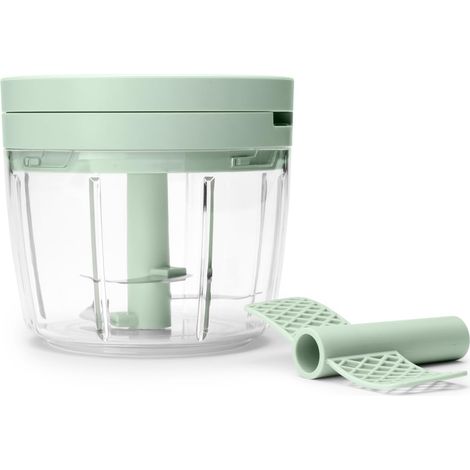 Hachoir manuel TASTY+ Mini-hachoir manuel avec lames en acier inoxydable Hache et fouette Accessoire de cuisine compact Jade Green (1/5)