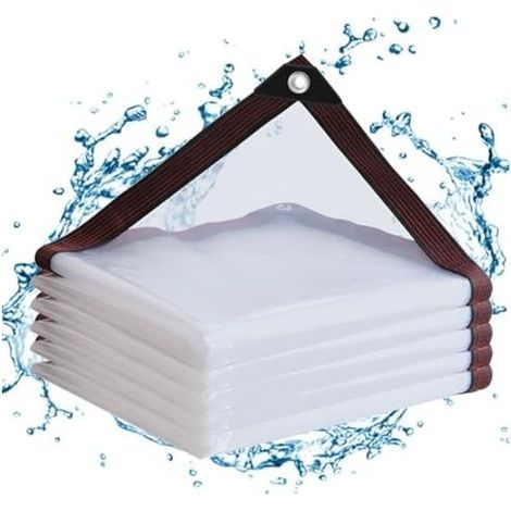 Bâche transparente avec œillets, imperméable, bâche transparente 2x3m pour plantes extérieures, serres, mobilier de jardin, cabanes pour animaux, toits (1/5)