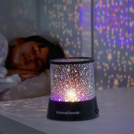 Projecteur d'étoiles LED pour enfant – Lumières tournantes multicolores – Effet de rotation 360° – Ambiance apaisante pour nuits sereines – Shop-Story