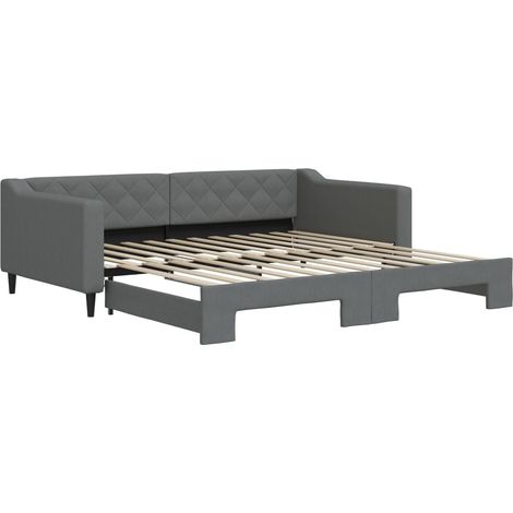 Maison Exclusive - Tagesbett Ausziehbar Dunkelgrau 100x200 cm Sto