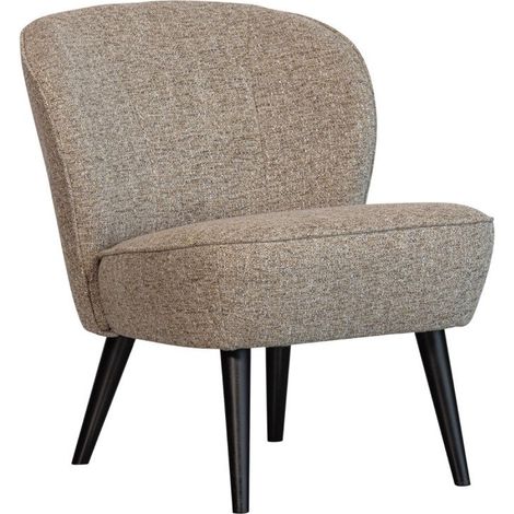Fauteuil en tissu beige TIMA