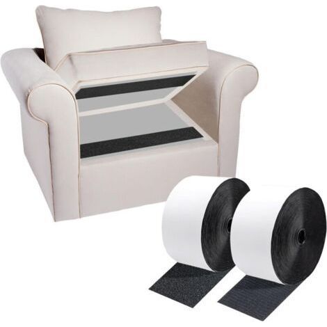 Scratch Autocollant, 10cm de Large et 3m de Long, Scratch Autocollant Double Face, Bande Scratch Adhésive pour Empêcher les Coussins de Canapé, les Tapis et les Matelas de Glisser (1/5)
