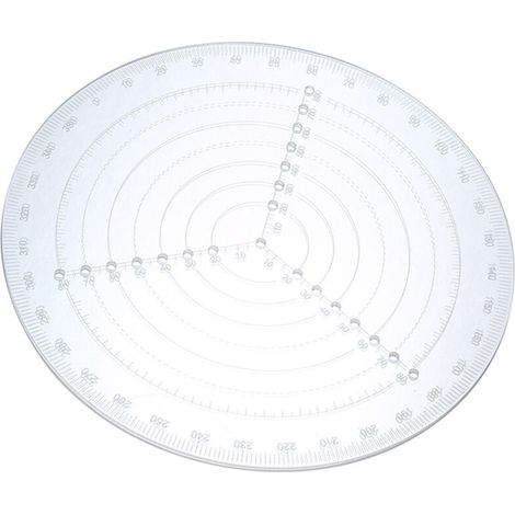 Boussole de recherche de Center rond, outil de centrage de tour en acrylique transparent, jauge de cercle pour dessiner des cercles, diamètre de travail de tournage du bois