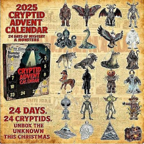Calendrier de l'Avent de Noël 2025, décor acrylique non 3D, style complet