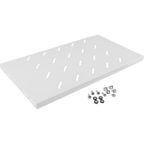 Ripiano per armadi Lanberg grigi da 19" 450/600mm (1U/500x280mm, portata fino a 20kg, fissaggio a 4 punti) AK-1001-S (1/2)