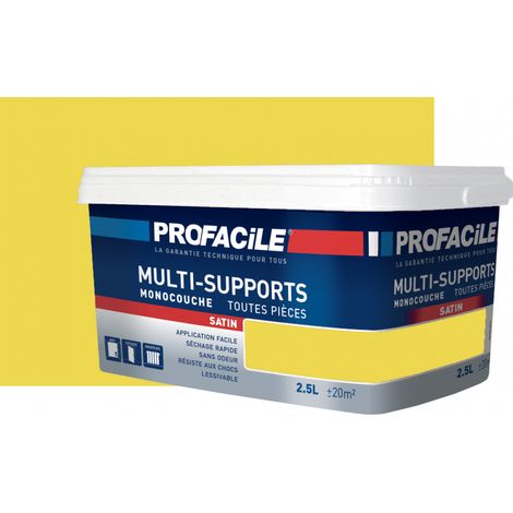 Peinture intérieure multi-supports, satin, murs, plafonds, boiseries, radiateurs, sans odeur, plusieurs teintes PROFACILE EED850 2.5 litres