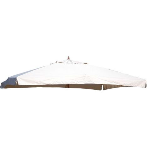 Bache de remplacement pour parapluie avec mat central Oasis 3x3 mt e'cru en polyester avec grille d'ae'ration