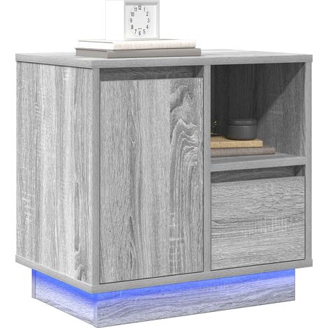Maison Exclusive - Armadio da Notte con cassetto 2 pcs Grigio 50 x 34,5 x 50 cm.