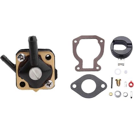 1 Stück Kraftstoffpumpe für Johnson Evinrude 6-15 PS Motor & 1 Satz Vergaser-Reparatursatz mit Schwimmer 4-15 PS (1/5)