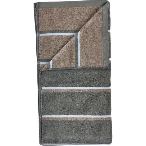Zone Denmark - Sauna Bath Towel 140x70 cm - Olive Green, Taupe, Blue Fog