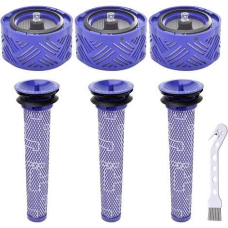 6 Pièces Filtres Pour Aspirateur Dyson V6 de Qualité Supérieure avec 3 Pré-filtres et 3 Post-filtres Compatibles avec les Aspirateurs Pack Filtres Pour Aspirateur Dyson V6 Absolute. 965661 et 966741 (1/5)