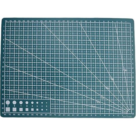Schneidematte im A4-Format für Scrapbooking und Bastelarbeiten mit Schablonenmesser und Handwerkzeugen (1/5)