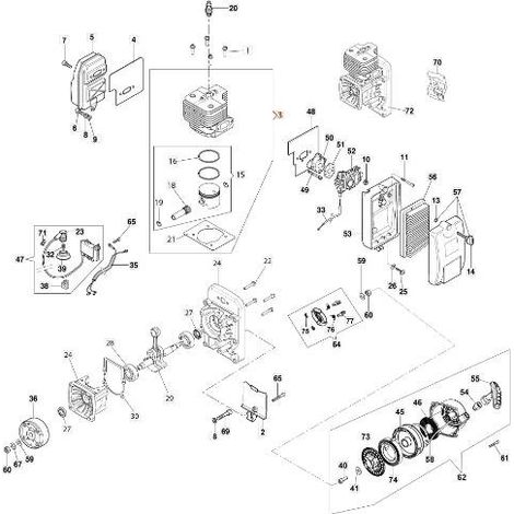 KIT CILINDRO COMPLETO D.47.5 ORIGINAL EMAK 56520275R