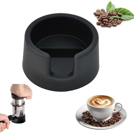 Base de tampon à café, compatible avec Ninja ES601, station de tamping à expresso, en silicone, antidérapante, porte-filtre pour machine à café, accessoires d'extraction à expresso, noire (1/5)