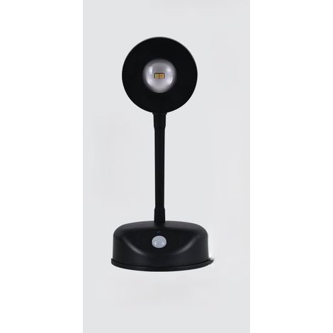 Mando a distancia con detector de movimiento, 3 temperaturas de color, recargable, regulable y de fácil instalación (negro).