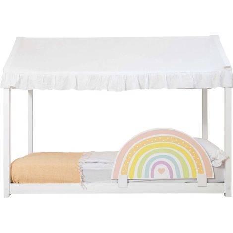 Techo para cama montessori algodón blanco 40x200,5x100cm