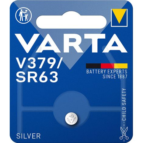 Micro Pile Bouton Varta Silver Sr63 - V379 1,55v (BLISTER 1 Unit) Ø5,8x2,15mm (1/2)