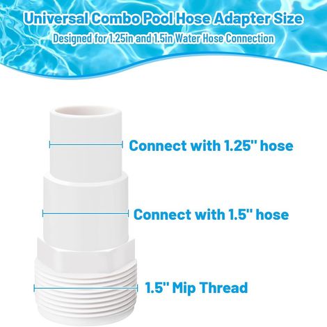 3 kits adaptateurs Hayward SPX1091Z7/Z4 – Compatibles écumoire, pompe, filtre, tuyau, chlorinateur (1/5)