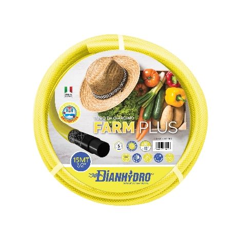TUBO DA GIARDINO ANTITORS. 5 STRATI FARM PLUS- Mt 50 - 3/4- DH- metri 50