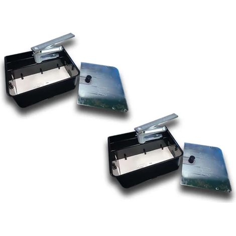 Came – Caisson de fondation en acier U1985FR – Lot de 2 – Compatible motoréducteurs à partir de 2017 – Traitement anticorrosion (1/3)