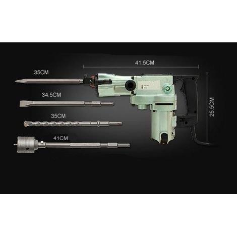 Trapano martello demolitore con punte in dotazione 38mm 1050W in valigetta