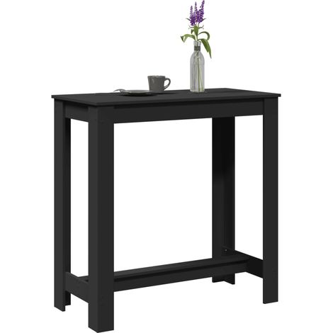 Bartisch Schwarz 102x50x103,5 cm Holzwerkstoff