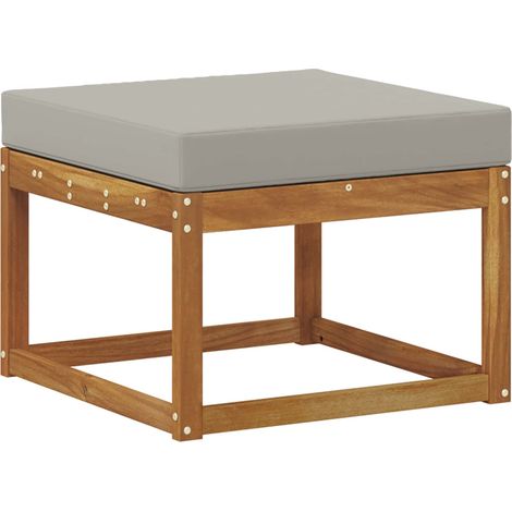 Outdoor-Fußhocker Massivholz Akazie Natur vidaXL