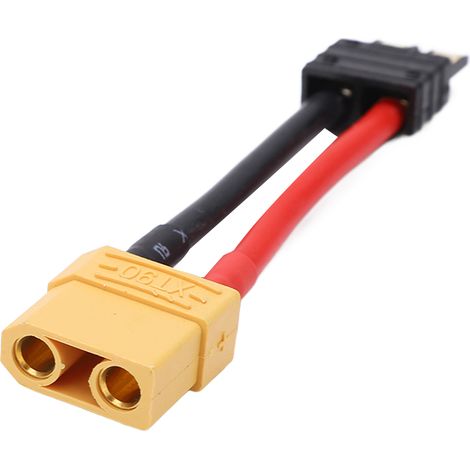 Câble RC avec connecteur XT90, calibre 12 AWG, environ 9,9 cm (3,9 pouces). Sûr, stable et durable. Fabriqué en plastique et cuivre, avec revêtement souple en silicone. Connecteur mâle vers femelle XT (1/5)