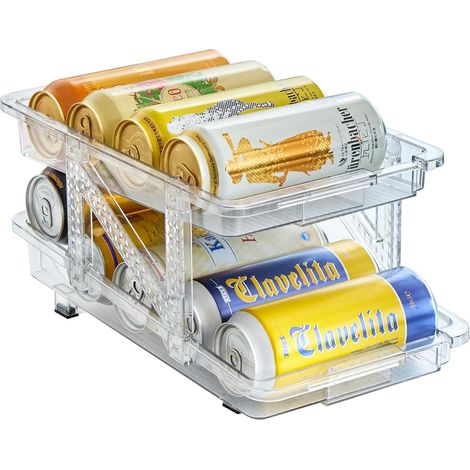 DOLASO Kühlschrank-Organizer, faltbarer Dosenspender, Dosenspender, erweiterbarer Dosenhalter, Getränke-Organizer für Kühlschrank-Dosenspender (1/5)
