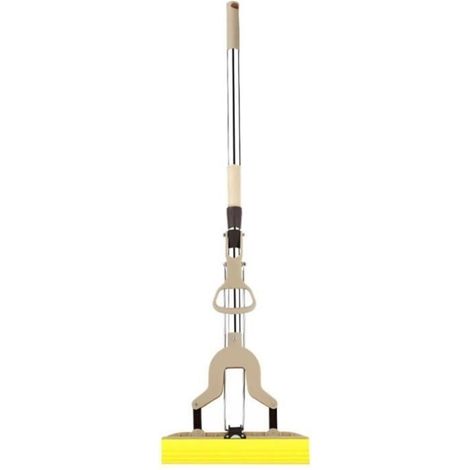 Mocio pieghevole in spugna PVA da 28 cm, mocio portatile per la pulizia dei pavimenti – in tessuto – con testina a spacco.