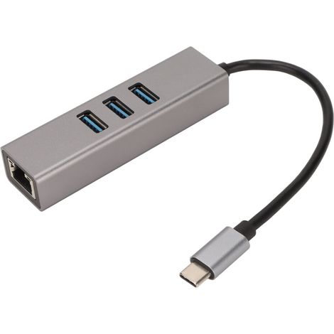 Ethernet-LAN-Netzwerkadapter, USB-Ethernet-Adapter, kompaktes und hochgradig anpassungsfähiges Design, Plug-and-Play-Datenübertragung, kompatibel mit mehreren Betriebssystemen.
