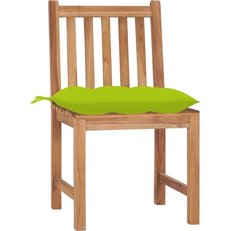 Maison Exclusive - Sedie da Giardino 2 pz con Cuscini in Legno Massello di Teak (1/5)