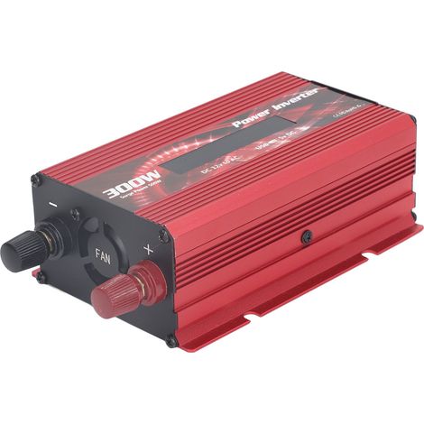 Convertisseur 300W 12V vers 110V Onduleur Sinus Modifié Prise USB 2.0 Écran LCD Ventilateur Rouge (1/5)