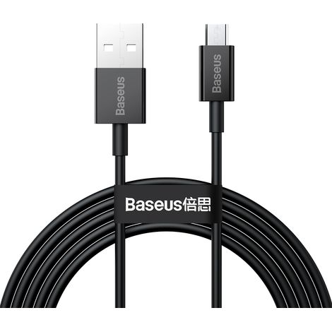 Cavo USB-A di qualità superiore - micro USB 2A 2m - nero (1/5)