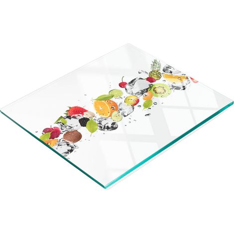 Tabla de madera endurecida multifuncional decorativa para cocina, ideal para frutas y agua, 60x52 cm. (1/5)
