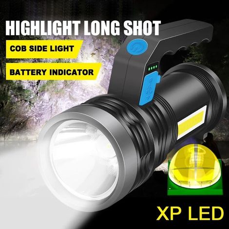 Éclairage extérieur de lampe portative de batterie au lithium rechargeable par USB de lumière forte (1/4)