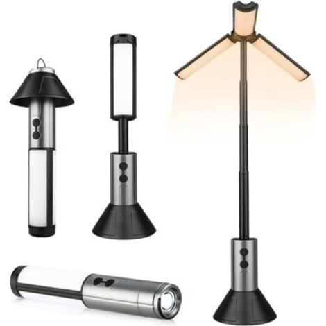 Camping-Laterne, teleskopische Camping-Laterne, 3000 mAh, multifunktionale, wiederaufladbare LED-Laterne mit 3 Taschen-Taschenlampenmodellen für Camping, La Randonnée (1/4)