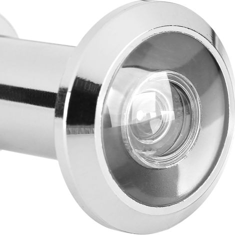 Optischer Türspion mit 180°-Winkel, Messingtür-Sichtfenster mit verstärkter Sichtschutzabdeckung, polierte Chromoberfläche, Panoramablick, Haussicherheit (1/5)