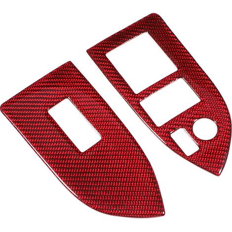2pcs Garniture Panneau Lève-Vitre Carbone Rouge pour Subaru BRZ (1/4)