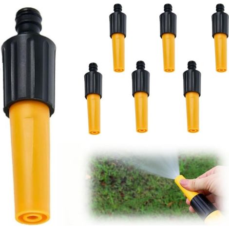 Lot de 7 buses de tuyau d'arrosage en métal robuste avec modes d'arrosage réglables, design anti-fuite, idéal pour les pelouses, le jardinage et le nettoyage, compatible avec les tuyaux standard (1/5)